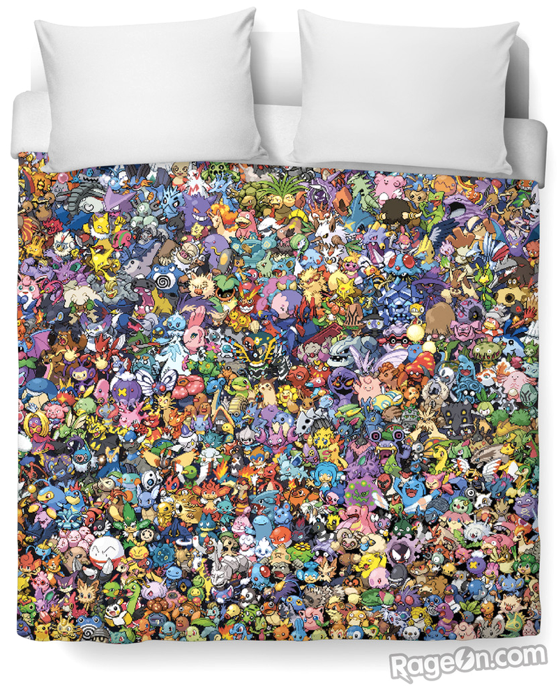 Illustration for article titled Can You Name All 721 Pokemon Squeezed Onto This Blinding Duvet Cover?